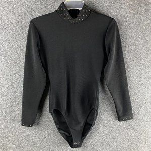 Corinna Fashions Romper Small Women's Long Sleeve Black Polyester Adults S